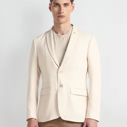 arrow Men Solid Single Breasted Formal Blazer image 4