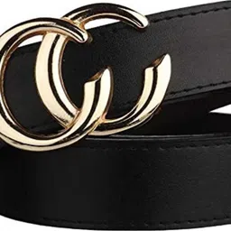 luxury leather Women Party, Formal, Party, Casual Black Artificial Leather Belt-picture-18