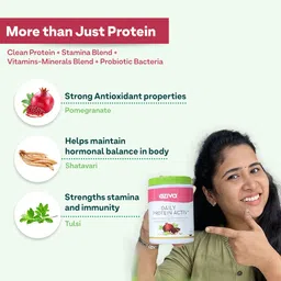 oziva Collagen Builder Watermelon + Daily Protein Activ for Women for Brighter Skin Whey Protein image 4