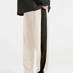 parwati creation Men Loose Fit White Linen Blend Trousers image 2