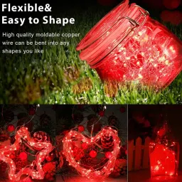 mansaa Red Colour 5 Mtrs (50 LED) USB Operated LED String Light image 5