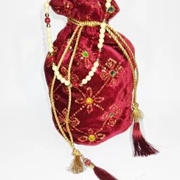 mitrafashion Women Maroon Potli image 5