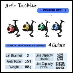 yolo tackles 1.8M Fishing Combo Spinning Rod, Reel, Accessories Combo Multicolor Fishing Rod image 3