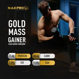 nakpro Mass Gainer Protein Powder with Creatine, Vitamin & Minerals - 3Kg Cookies & Cream Weight Gainers/Mass Gainers image 4