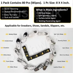 PICKSTOCK Shoe Wipes Disposable n490w Cleaner image 4