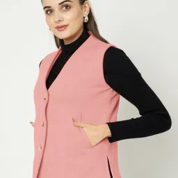 brinns Solid Women Waistcoat image 3