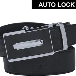 labnoft Men Casual, Formal, Party, Evening Black Texas Leatherite Belt image 2