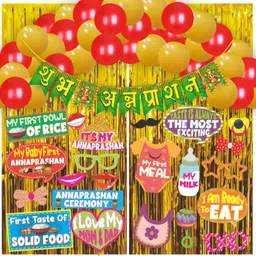 wobbox Annaprashan Props, Subh Annaprashan Banner, Annaprashan Decoration Kit-52 Photo Booth Board-picture-15