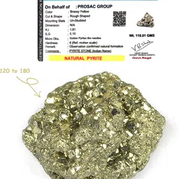 prosac Pyrite Cluster Rough Stone for Reiki Healing, Vastu Correction 120 to 180Gm Regular Angular Crystal Stone-picture-44