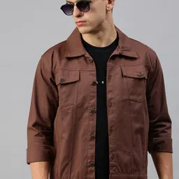 voxati Men Solid Denim Jacket image 3