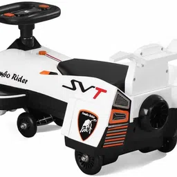 letzride Lambo Rider 2-in-1 Electric & Manual Swing Car |LED Lights, Music Car Battery Operated Ride On image 3