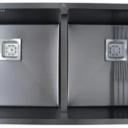 himaksh Handmade BLACK Kitchen Sink/Double Bowl size 45 x20 x10 082 Vessel Sink-picture-27