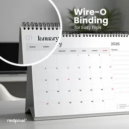 redpixel Minimal Mastery Theme Desk Organizer, Planner Reminder Style03 2026 Table Calendar image 5