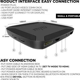 WRADER Android TV Box Android TV Box 4GB RAM+32 GB ROM Built-in Chromecast Android Version 13 Smartbox Smart TVs Remote Controller image 2