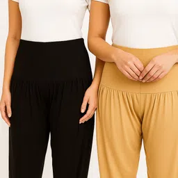 cozyplay Solid Viscose Women Harem Pants image 3