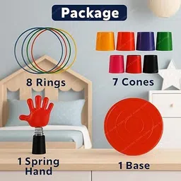 omsairamenterprises 2 in 1 Ring Toss Game for Kids | Indoor Outdoor Fun Learning Activity Toy image 3