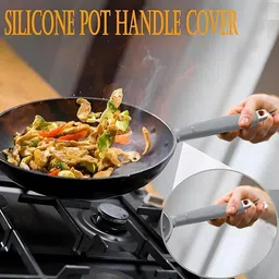 9up Silicone Hot Handle Holder, Upgrade Anti Scalding Pot Handle ( Pack Of 2) 7.08 inch Lid, Pack of 2 image 5