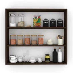 talha enterprises Containers Kitchen Rack Unique 3 Tier Kitchen Rack wall Hanging Wood-picture-10