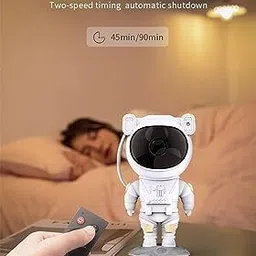 krivaenterpris Galaxy Night Light Astronaut Space Star Projector Nebula 360° Adjustable Head Night Lamp image 2