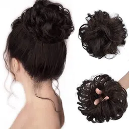 Set / 2 Messy Hair Bun Synthetic Artificial Juda For Women And Girls, 35 Gram. Hair Accessory Set-image-11