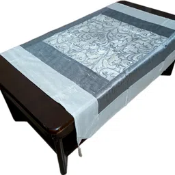 vilohita Velvet 4 Seater Embroidered Table Cover image 2