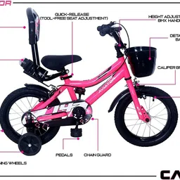 caya Aviator 16" Floro Baby Pink, Tubular Wheels Kids Bikes 16 T (inch) BMX Cycle image 2