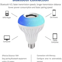 chhokra 220 W Bluetooth, Color Changing Decorative B22 D LED Bulb image 2