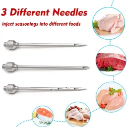 zwerlin Plastic BBQ Marinade Injector Tool Kit with Stainless Steel Needle Replacement Fillings Seasoning Injector image 5