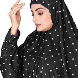tijarat Printed Polyester Women Black Fancy Scarf image 3