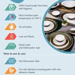 servewell Pack of 31 Melamin Dinner Set Gold Rnd - Nirvana Dinner Set image 4