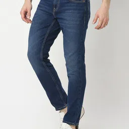 spykar Men Slim Mid Rise Blue Jeans image 2