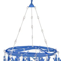 urbanware Round Cloth Drying Stand Hanger with 24 Clips/pegs, Baby Clothes Hanger Stand Plastic Cloth Clips-picture-19