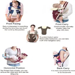 teeny weeny 4 IN 1 Deluxe Series-4 way carrying position, with wide shoulder straps, adjustable belts and cushioned inner portions Baby Carrier Baby Carrier image 2