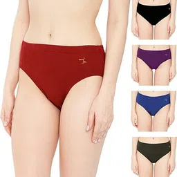 rupa Pack of 5 Women Hipster Maroon, Black, Blue, Brown, Purple Panty-picture-19