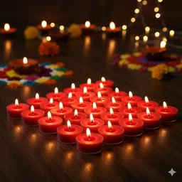 Round T-Light Candles – Scented Decorative Tealights for Home Décor Candle-image-9