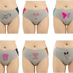 vaishma Pack of 6 Women Hipster Multicolor Panty image 1