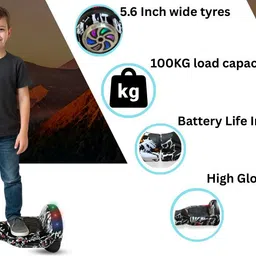 letzride Classic 6.5 Hoverboard with App Connectivity, Inbuilt Bluetooth Speaker Adult Scooter image 2