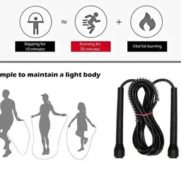 monika sports 2 PC Double Shaft racket + 3 Pc Nylon Shuttle + Skipping Rope Badminton Kit image 2