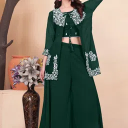 vrugam Top Palazzos Western Set with Jacket-picture-11