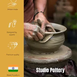 folkstorys Maximus Multicolor Blue Pottery (Set Of 2) Storage Jar image 5