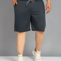metronaut plus Solid Men Dark Grey Casual Shorts-picture-23