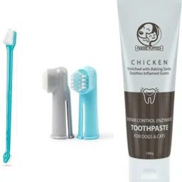 s Pet Dental Oral Care Combo of 3Pcs Finger Toothbrush & Chicken Flavor Pet Toothpaste-image-95