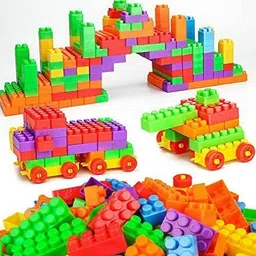 kiddovate Building Blocks Toy Set Creative Learning Educational Block Toys 59+ Pcs image 5