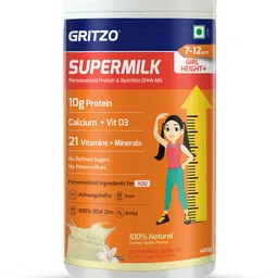 gritzo SuperMilk Height+ (7-12y Girls), 10g Protein (Creamy Vanilla)-picture-28