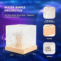bass bling Mini Ocean Wave Projector: 16 Colors, Northern Lights, Flame Effect Night Lamp image 2
