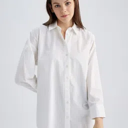 corsica Women Oversized Fit Solid Spread Collar Casual Shirt-picture-33