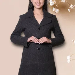 troo blue Women Solid Double Breasted Casual Blazer-picture-17