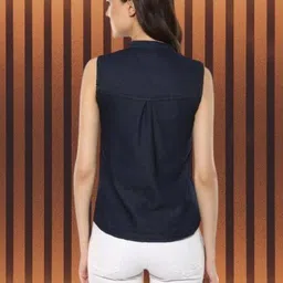 houseofcommon Women Regular Fit Solid Button Down Collar Casual Shirt image 2