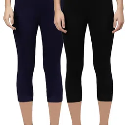rocksy 3/4th Capri leggings Women Black, Dark Blue Capri-picture-32