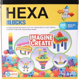 ekta Hexa Blocks Mega Set, 250 Pieces Small Size Building Blocks for Kids-picture-0